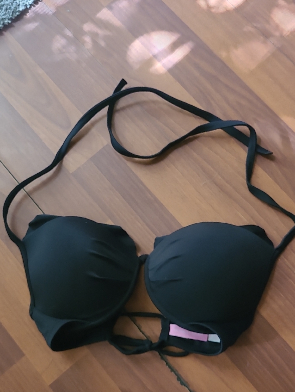 Victoria's Secret Black Padded Bikini Top